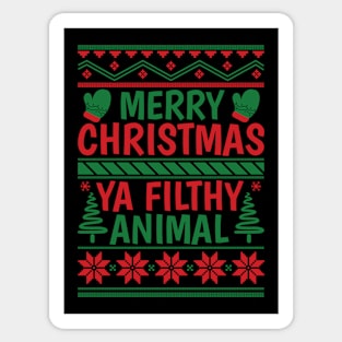 Merry Christmas Ya Filthy Animal Sticker